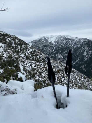 There are snow drifts up here probably 2-3' deep.