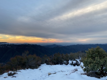 Heading down and it's almost sunset already.