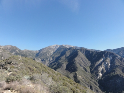 Much different view of Mt. Baldy than last time I was here. But a great view nonetheless. It's New Year's morning, and hiking is becoming a New Year's day tradition for me. What better way to bring in the new year? It sure beats watching floats on TV!