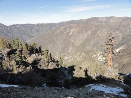 A look down into San Gabriel canyon. It's deeper than the Grand Canyon!