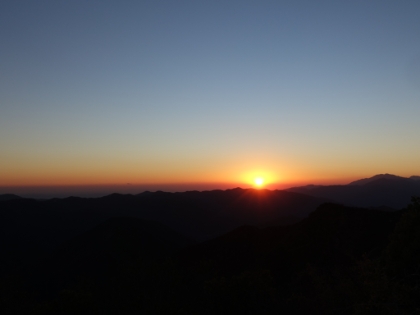 Headed back down. I'm running out of light, but the sunset is beautiful.