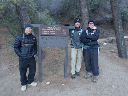 We were at the parking lot by about 6:30am and then to the Heaton Flats trailhead by just after 7:00am. Fortunately, there was someone headed up the Bridge to Nowhere trail who was able to snap a picture for us. It was the last person we would see for the rest of the day.
