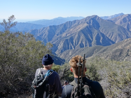 The canyon of the East Fork of the San Gabriel River is one of the deepest canyons in the country at rougly 6,000' deep.