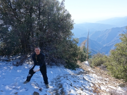 Enough snow for some snowballs!