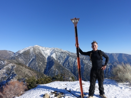 Made it! The Iron Mountain summit at 8,007' just before 3:00pm. Has Dustin sprouted horns?