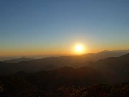 Our hard work was rewarded with an amazing sunset.