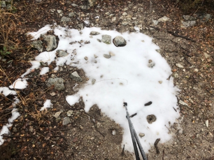 First snow! At about 5,500'.