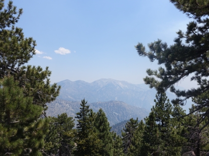 First (hazy) views of Mt. Baldy.