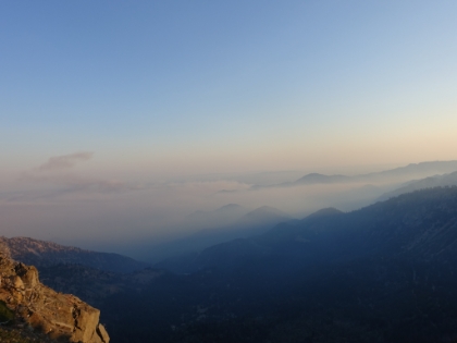 I finally make it back to Windy Gap just before 8:00pm. Fortuntely it's the summer solstice, so I may still be able to finish without head-lamping it. I'm really starting to get worried though about what the fire situation is down there. If the highway is closed, I may be spending the night up here.