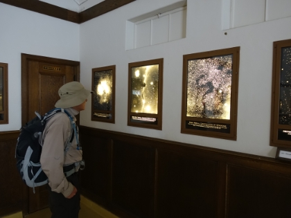 Dad reading the displays in one of the visitor centers.