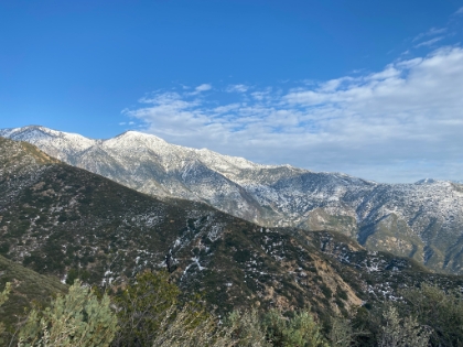 Great views of Baden-Powell and Iron Mountain and all the way out to Baldy.