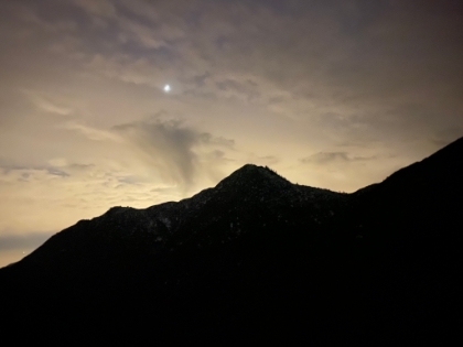 We finished in the dark but with just enough city and moon glow to make it without needing headlamps. End to a fun day.