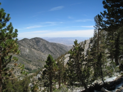 A great view from the Sky High trail above Mine Shaft Saddle.