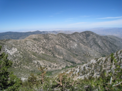 We hit the switchbacks on the Sky High trail at around 10,000'. The going gets tougher, but the views are great.