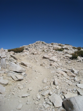 The last few hundred yards to the top!