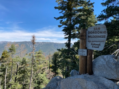 Heading up the San Bernardino Peak trail. It's a warm day, so I know the snow is going to be slushy. If it's too deep, then I probably won't be able to summit.