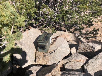 I bagged Alto Diablo Peak (or least as best I could determine) and then also got Anderson Peak (which had an official box). That made for all 5 of the 9 peaks before the saddle. I've done San Gorgnio, so now I'll just have to hit the remaining 3 (Charlton, LIttle Charlton, and Jepson) some other day.