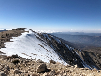 View from the top with a sliver of Big Bear Lake showing in the distance.