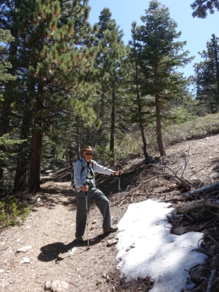 Our first snow sighting. I had grown so used to drought conditions that it really hadn't occurred to me that snow might be an issue here in mid-May.