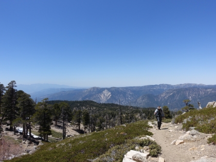 Great views of the valley below and the San Gabriels in the distance.