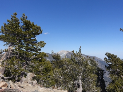 San Gorgonio. It looks like there's a lot less snow around the summit there.