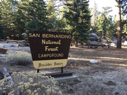 I had a little extra time, so I went down the fireroad for a little ways and discovered Boulder Basin campground. A very remote feeling campground that looked very recently renovated and in immaculate condition. I'm guessing it's popular with the rock climbing and bouldering crowd, since this is prime bouldering territory.