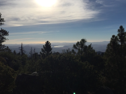 Late sunlight on Diamond Valley Lake and the end to another great day on San Jacinto.