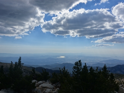 Lake Hemet in the distance. It looked ike we might actually get a quick thunderstorm, but it stayed dry all day.