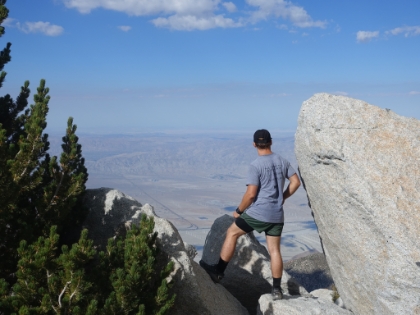 Dustin taking in the view. It's 4:30pm and time to head back down.