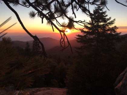 Beautiful sunset. I was running most of the downhill in an effor to get down before dark and to pick up the kids before people started to get worried.