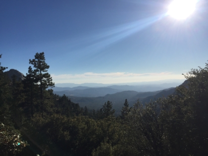 Misty mountains as the sun gets lower. Another great day on the trail.
