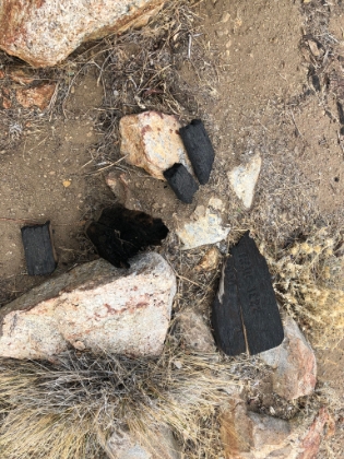 What remains of the Spitler Peak trail sign.