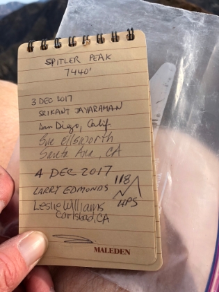 The trail just re-opened within the last month or so after being closed for over 4 years. I'm only the 4th party in the new book.