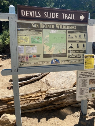 We had intended to do the Seven Pines trail, but the road to Dark Canyon was evidently washed-out and closed. So we decided to do Devil's Slide up to Skunk Cabbage meadow instead.