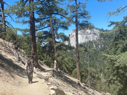 Dad heading up Devil's Slide.
