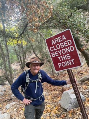 Oops, sorry we didn't know! Though it's odd they didn't have one of these signs at the other end of the trail.