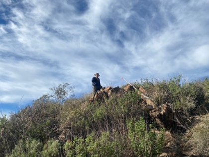 End of the ridge and time to drop back down to the creek bed.