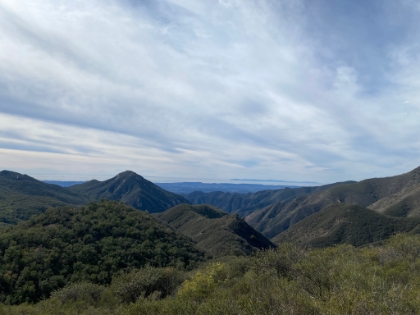 It's a beautiful day with clear views out to the ocean and Catalina.