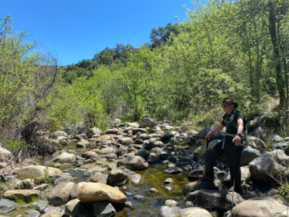 Made it to the creek crossing with almost as much water as last time we were here.