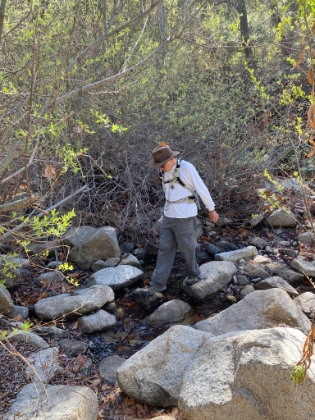 A little bit of rock hopping along the way.