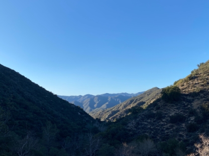 Late afternoon light as we head back up the canyon.