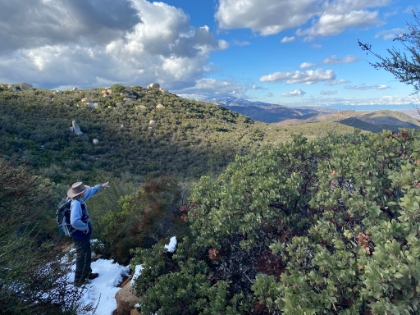 Wow, look how low the snow level is on Santiago and Baldy!