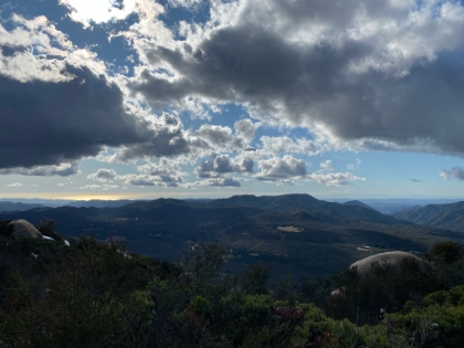 Made it to San Mateo Peak. View from the top.