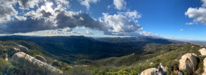 Panaroma from the top, with the only two people we saw all day also in the frame.