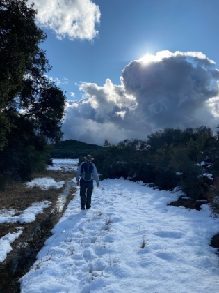 Heading on now with several inches of snow in places at only 3,500'.