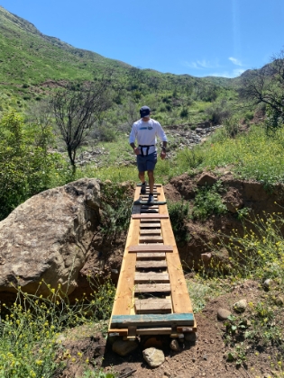 Almost to the end. The top runners finished long ago, but at least we weren't last!