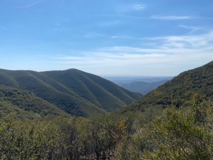 Dropping down into Lucas Canyon. The majority of the elevation gain for the day was climbing back out of the canyon.