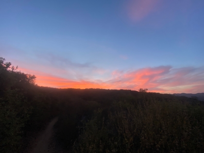 A nice sunset as we head back down to the Candy Store. It was fun trying to make it the whole way without using the headlamp.