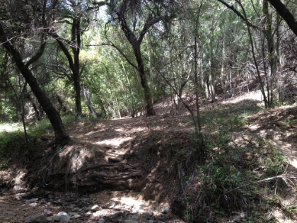 Getting close to the (sort of) waterfall.