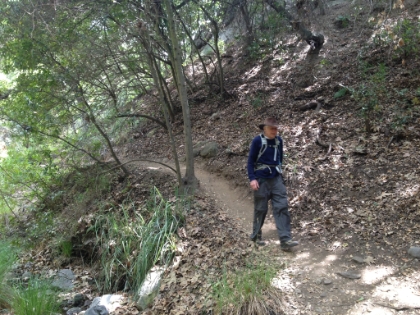 Dad enjoying the trail.